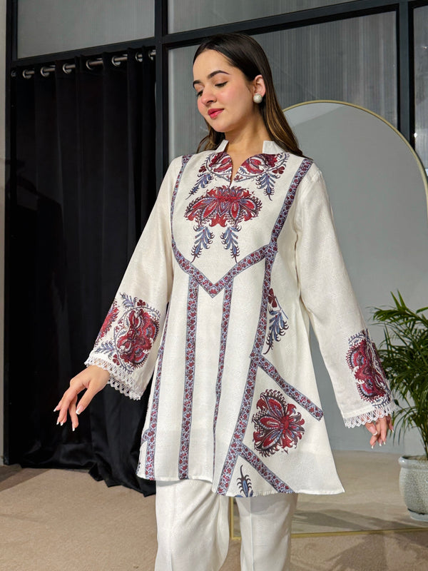 White Pakistani Kurta Set