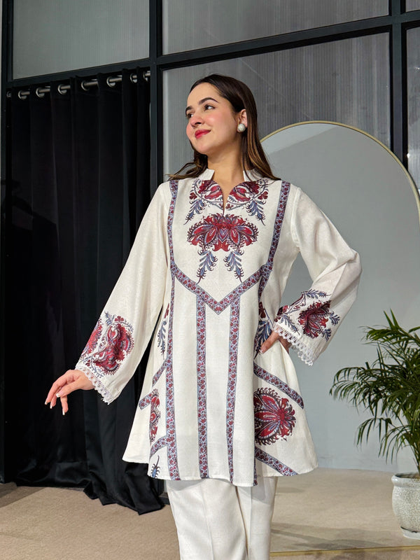 White Pakistani Kurta Set
