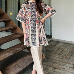 Beige Peplum Fusion Set