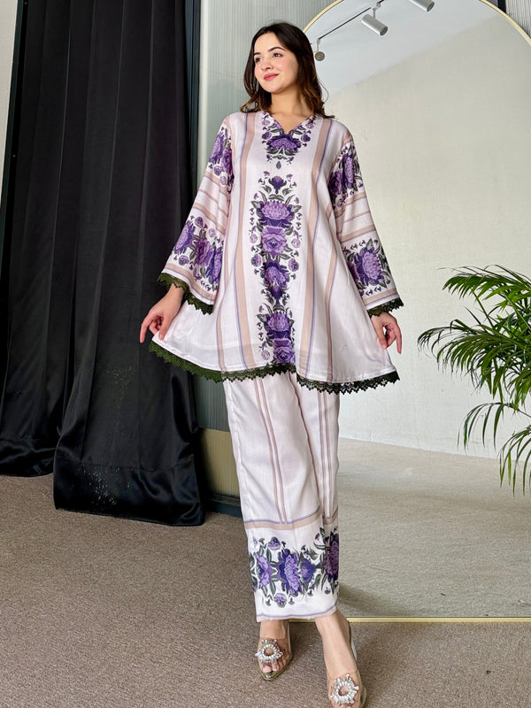 Khayal Beige Kurta Set