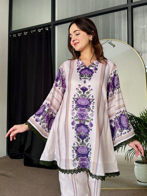 Khayal Beige Kurta Set