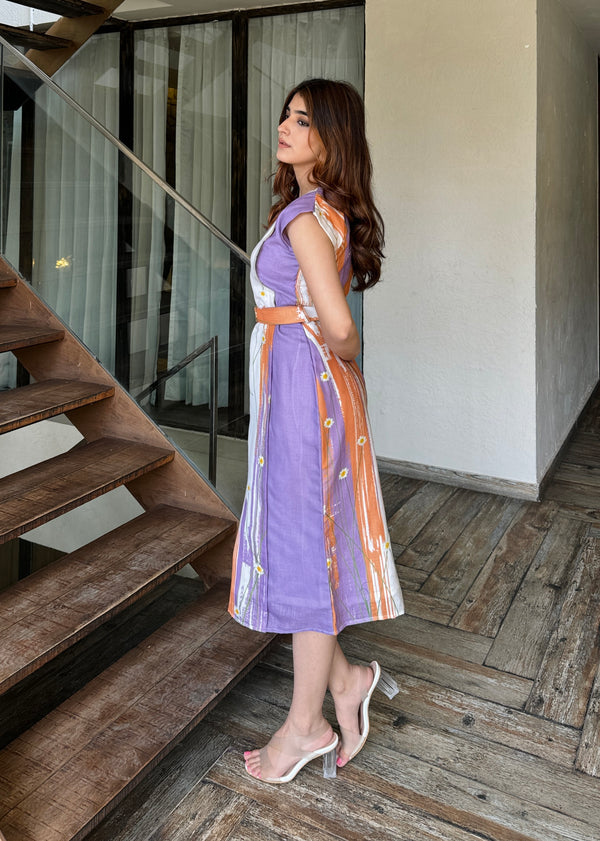 Pastel Linen Midi Dress