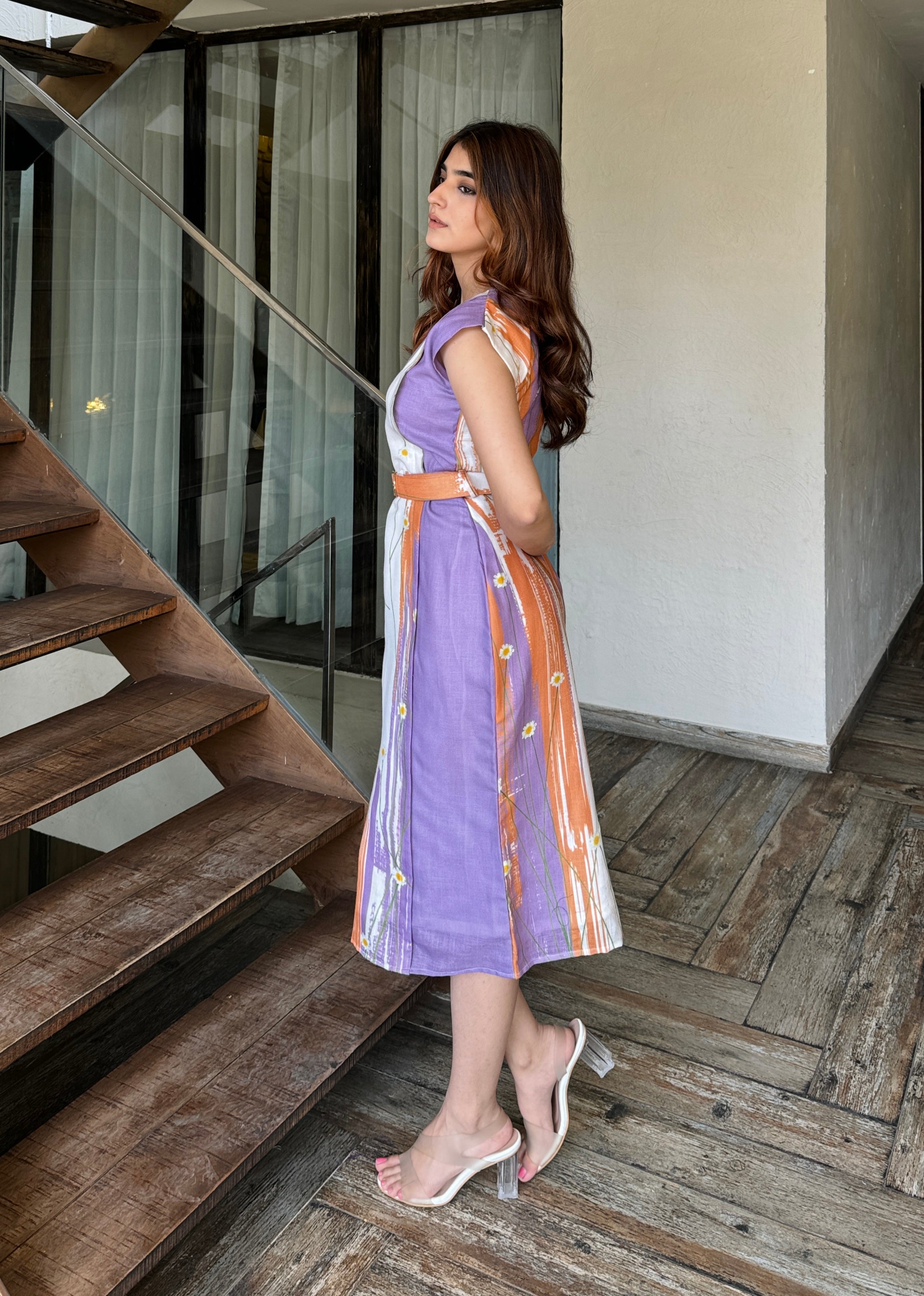 Pastel Linen Midi Dress