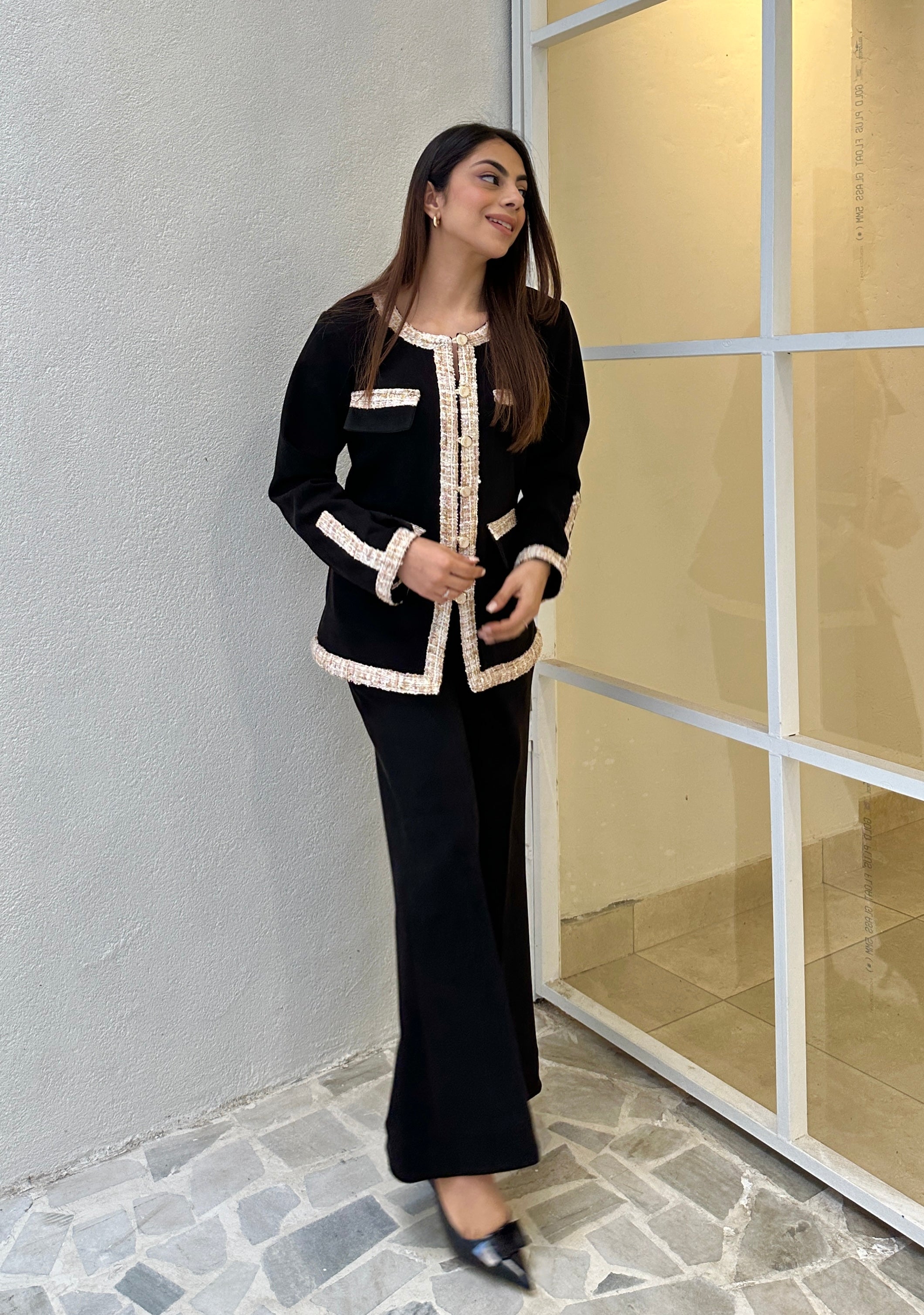 Classy Black Winter Coord Set
