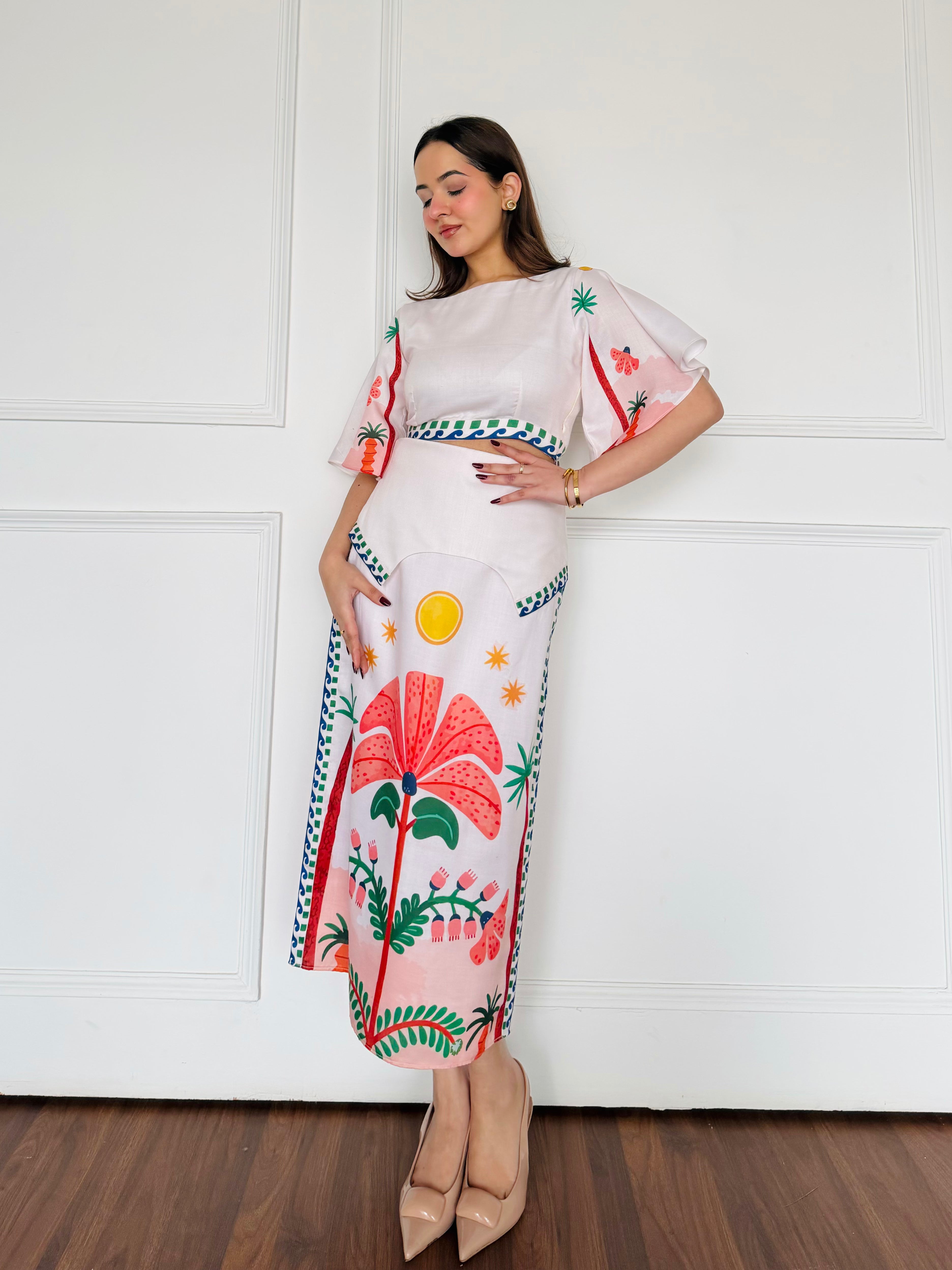 Tropical Twist Skirt Set