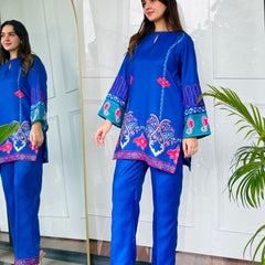 Neel Gulabi Kurta Set