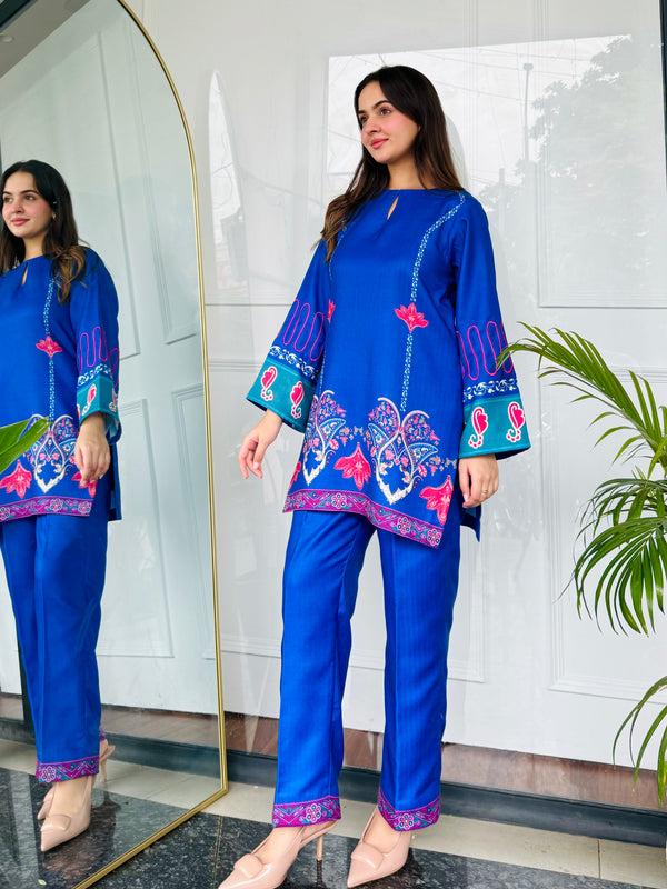 Neel Gulabi Kurta Set