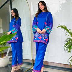 Neel Gulabi Kurta Set