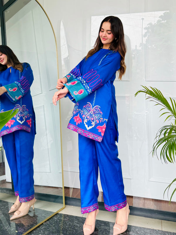 Neel Gulabi Kurta Set