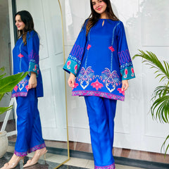 Neel Gulabi Kurta Set