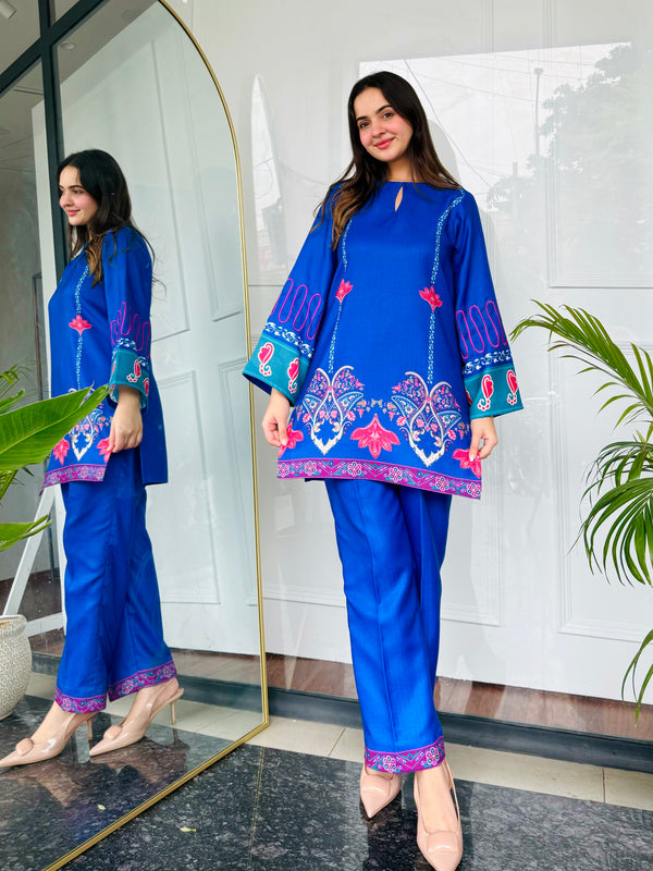 Neel Gulabi Kurta Set