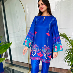 Neel Gulabi Kurta Set