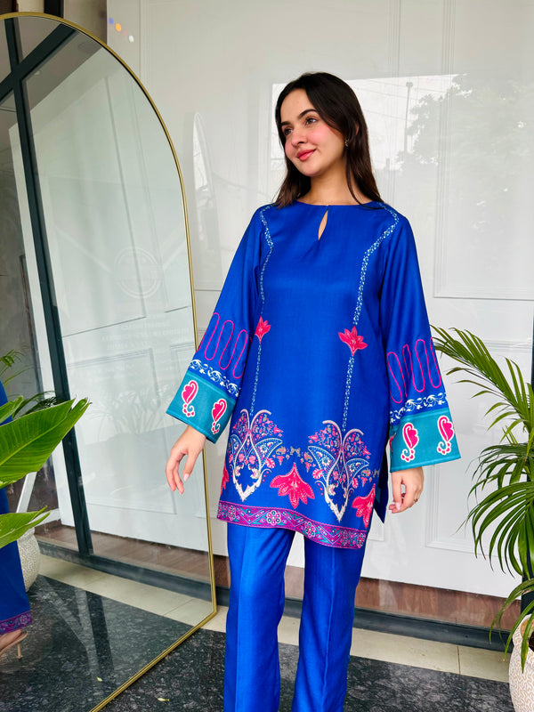 Neel Gulabi Kurta Set