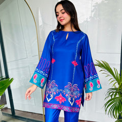 Neel Gulabi Kurta Set