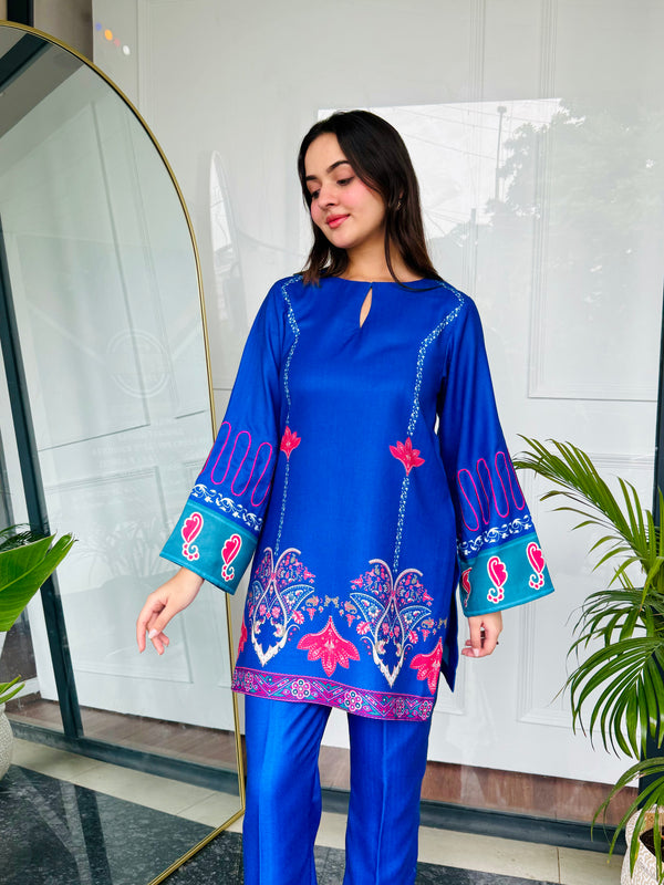 Neel Gulabi Kurta Set