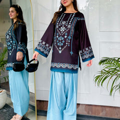 Black & Blue Farshi Salwaar Set