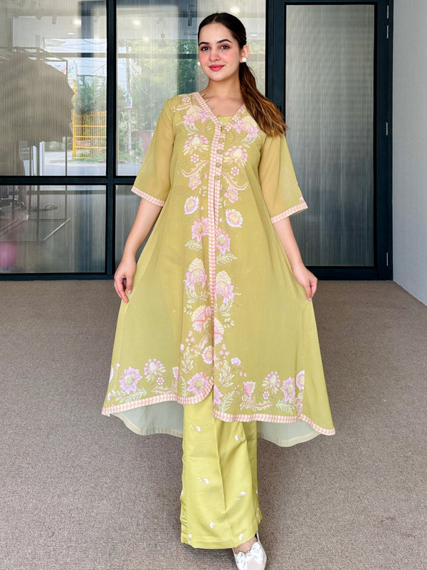 Green Floral Festive Fusion Set