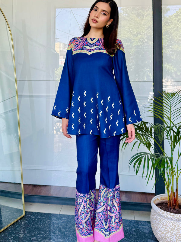 Bijli Blue Kurta Set