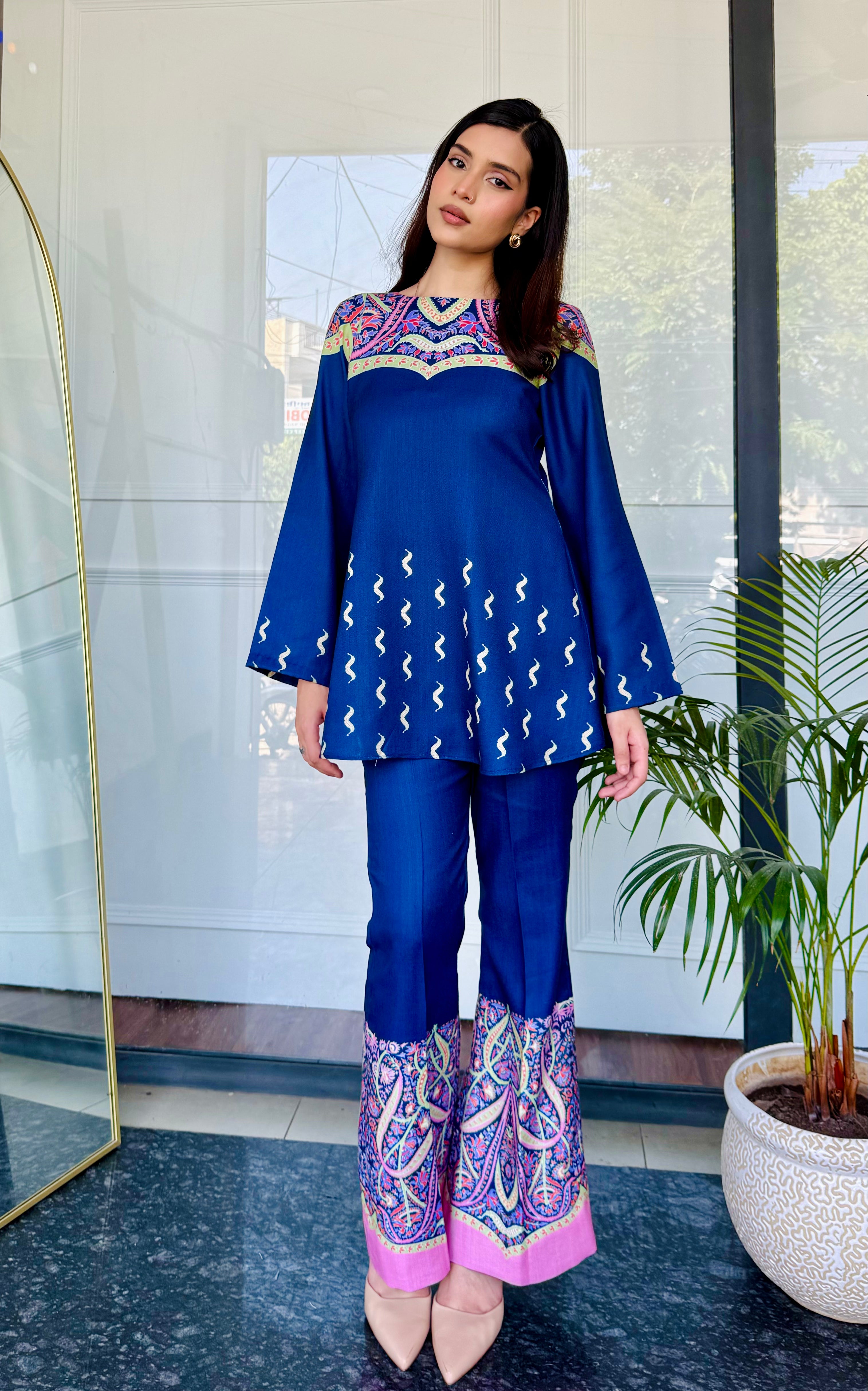Bijli Blue Kurta Set
