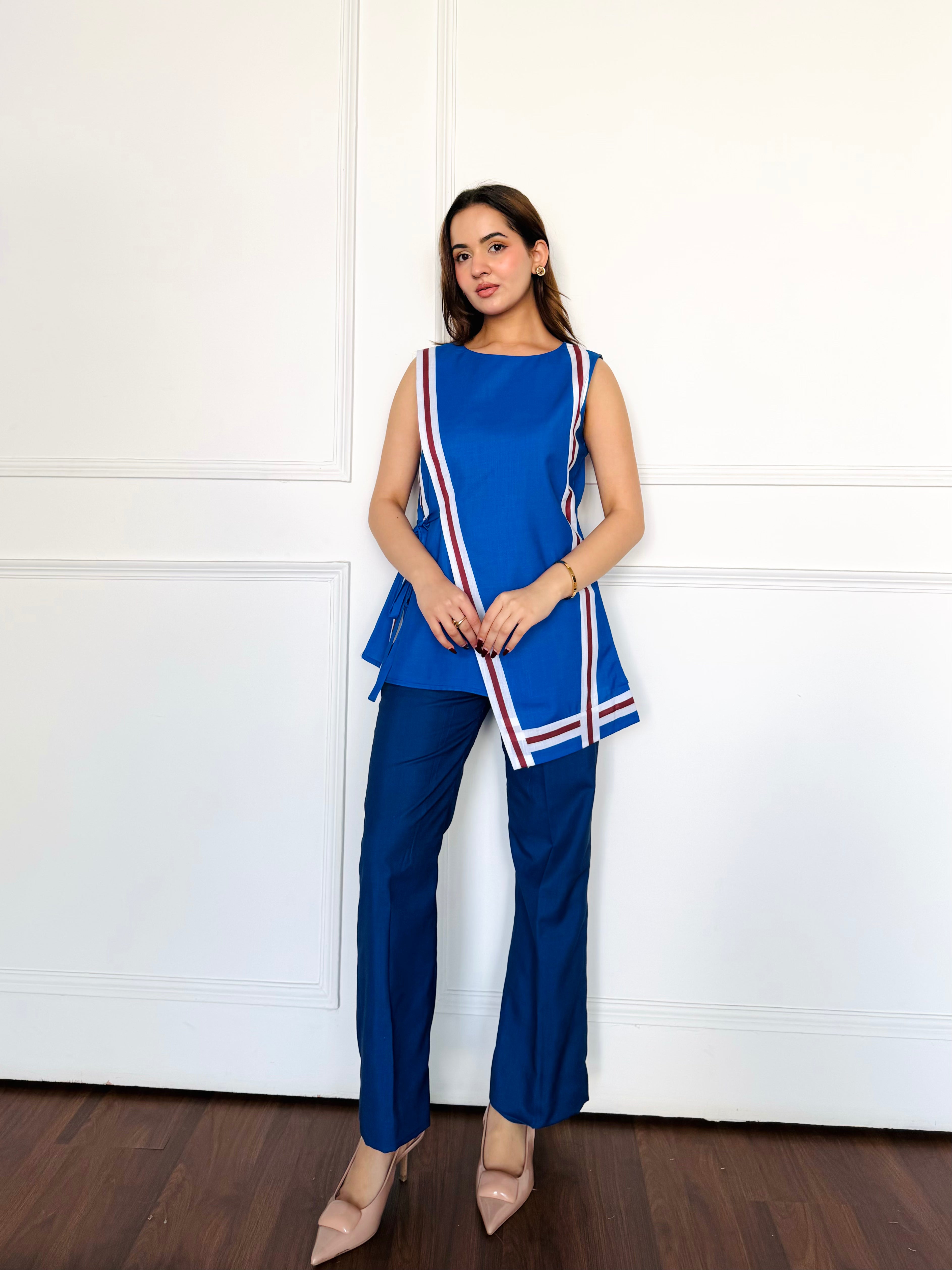 Blue Striped Summer Co-ord