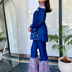 Bijli Blue Kurta Set