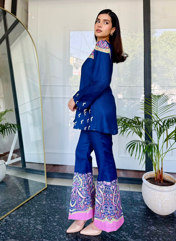 Bijli Blue Kurta Set