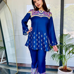 Bijli Blue Kurta Set