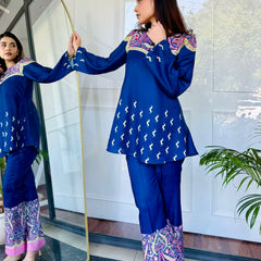 Bijli Blue Kurta Set