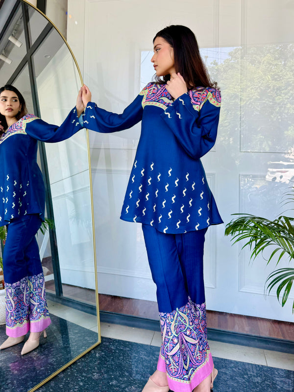 Bijli Blue Kurta Set