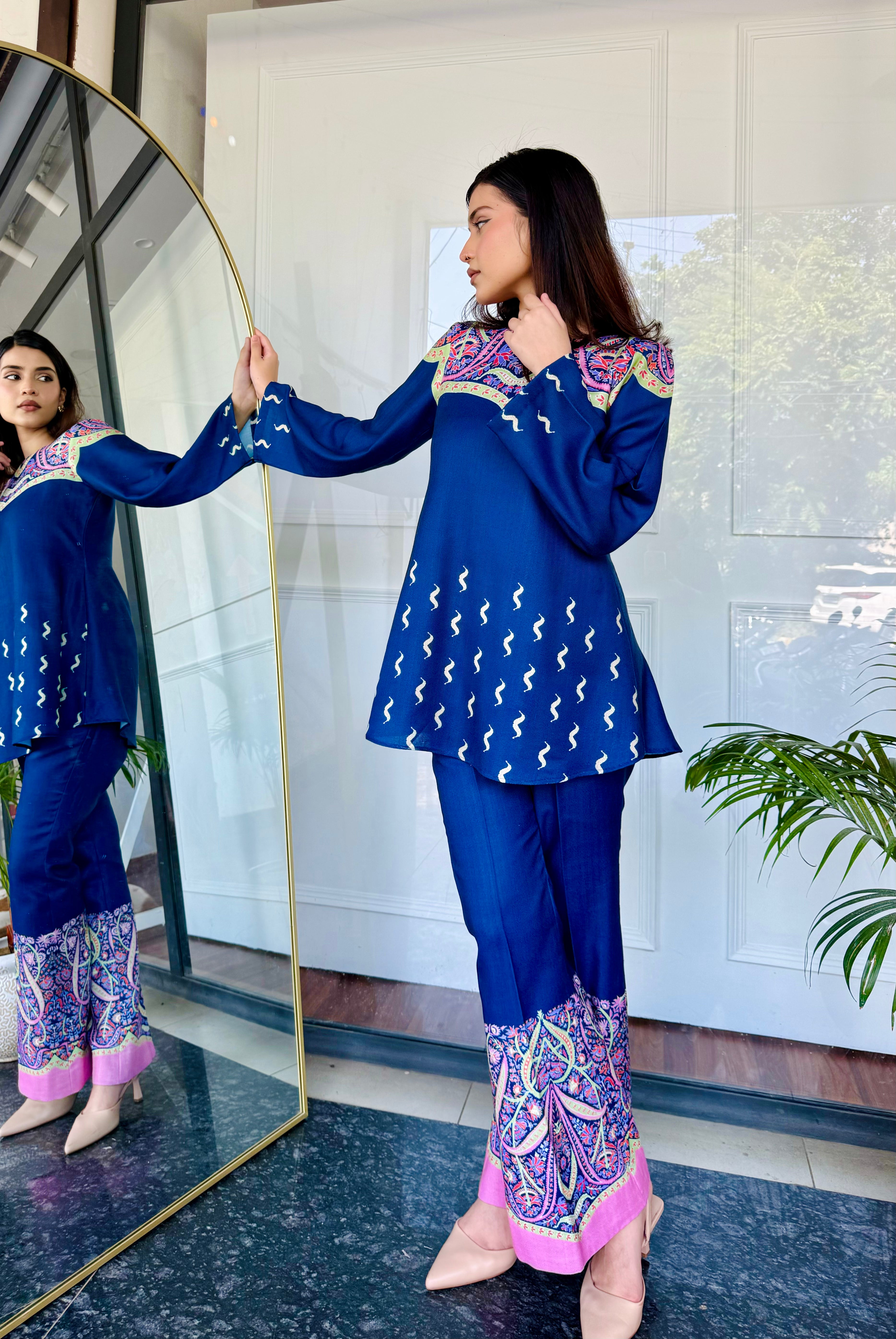 Bijli Blue Kurta Set