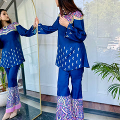 Bijli Blue Kurta Set