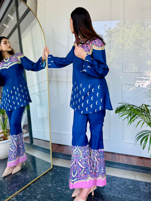 Bijli Blue Kurta Set