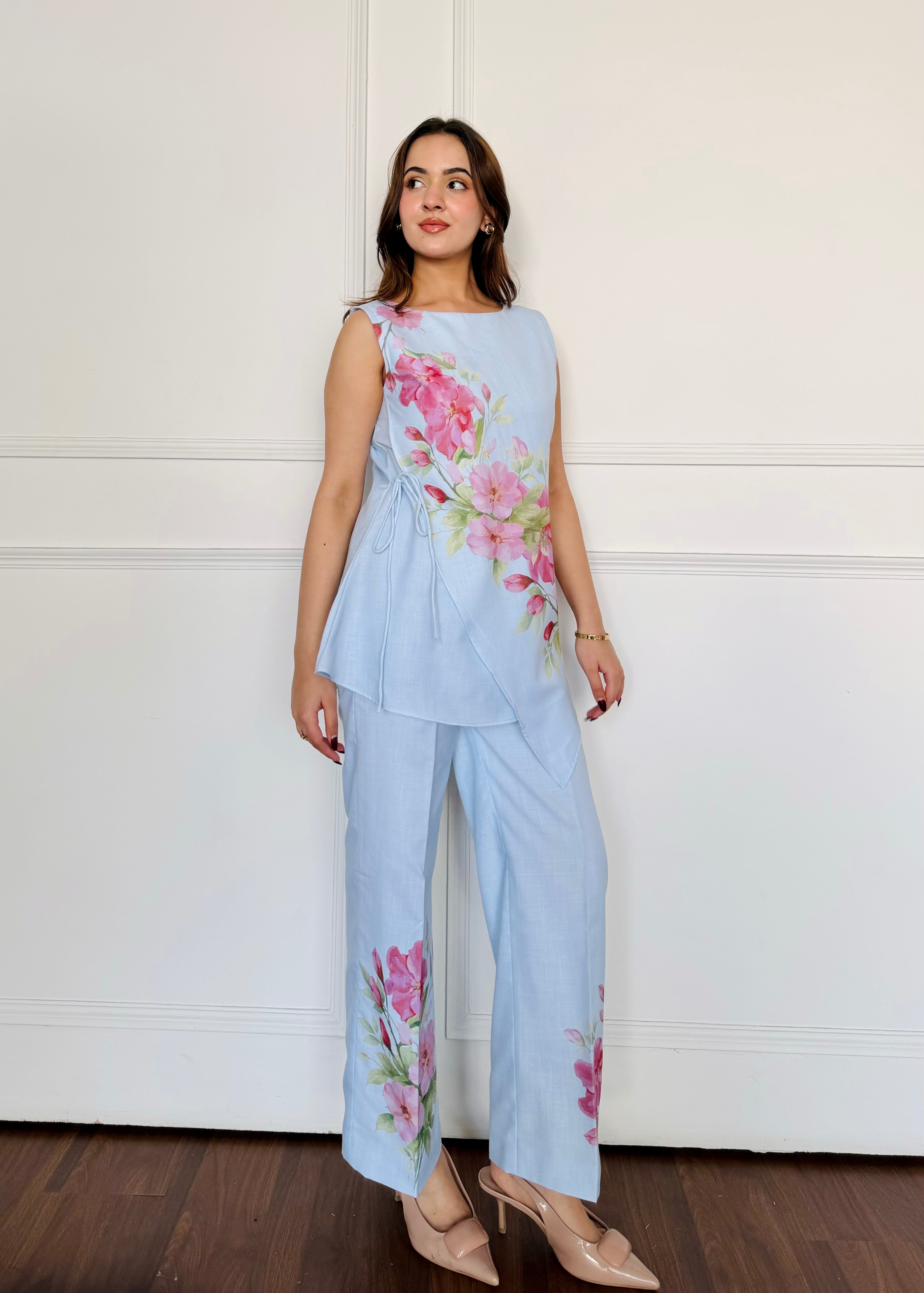 Blue Blossom Co-ord Set