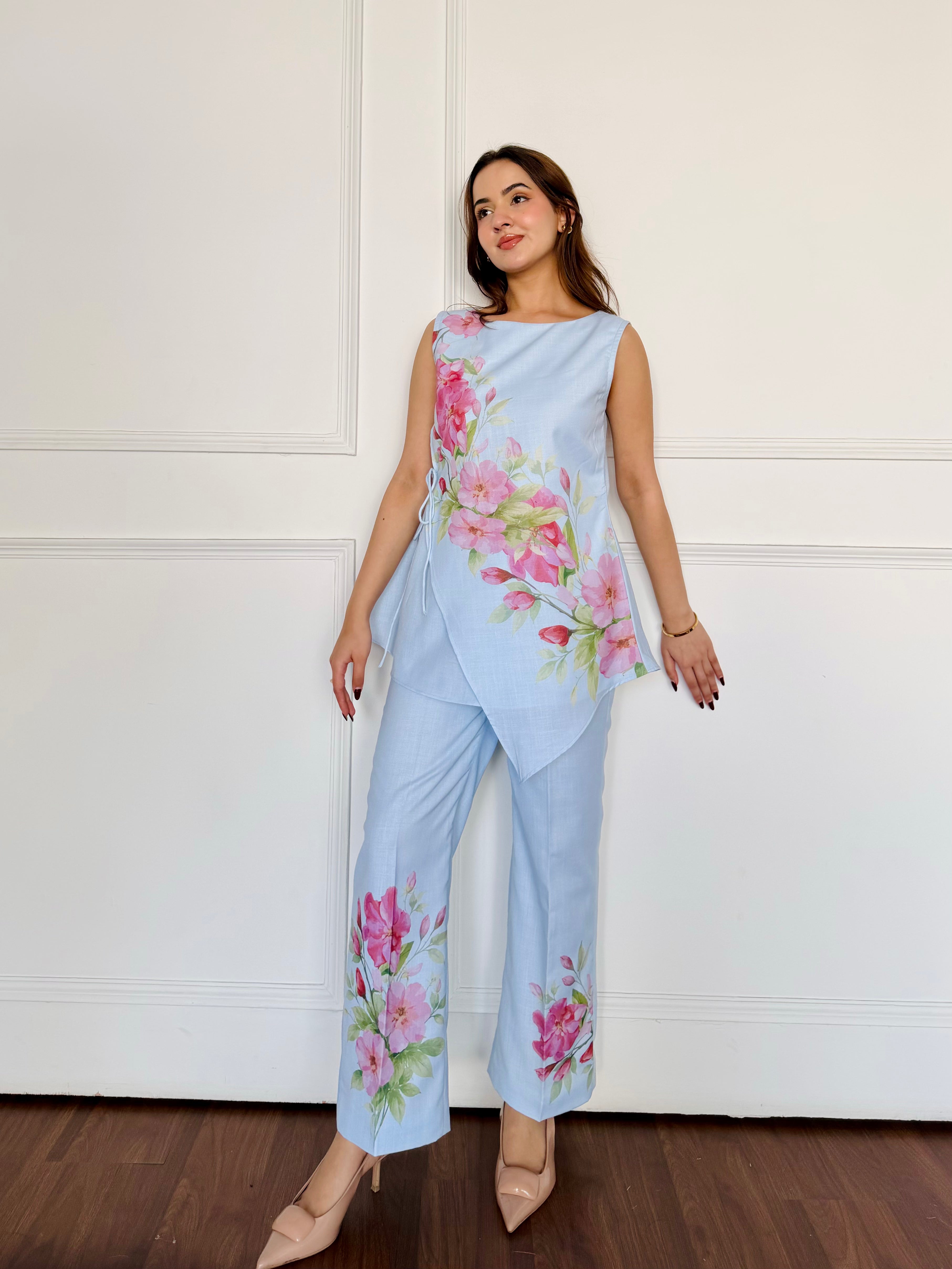 Blue Blossom Co-ord Set