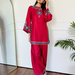 Ruby Radiance Kurta Set