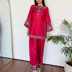 Ruby Radiance Kurta Set