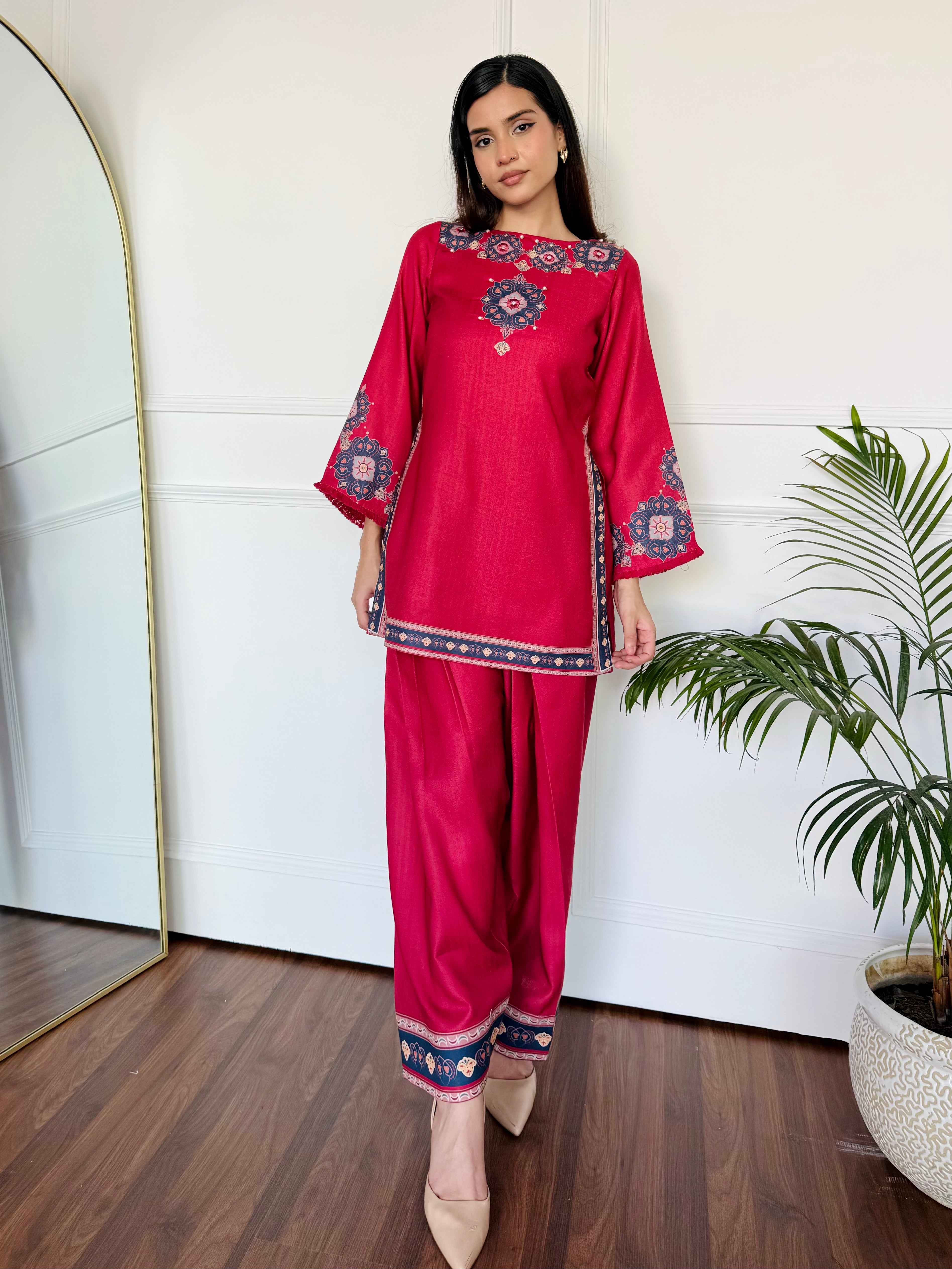 Ruby Radiance Kurta Set