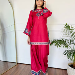 Ruby Radiance Kurta Set