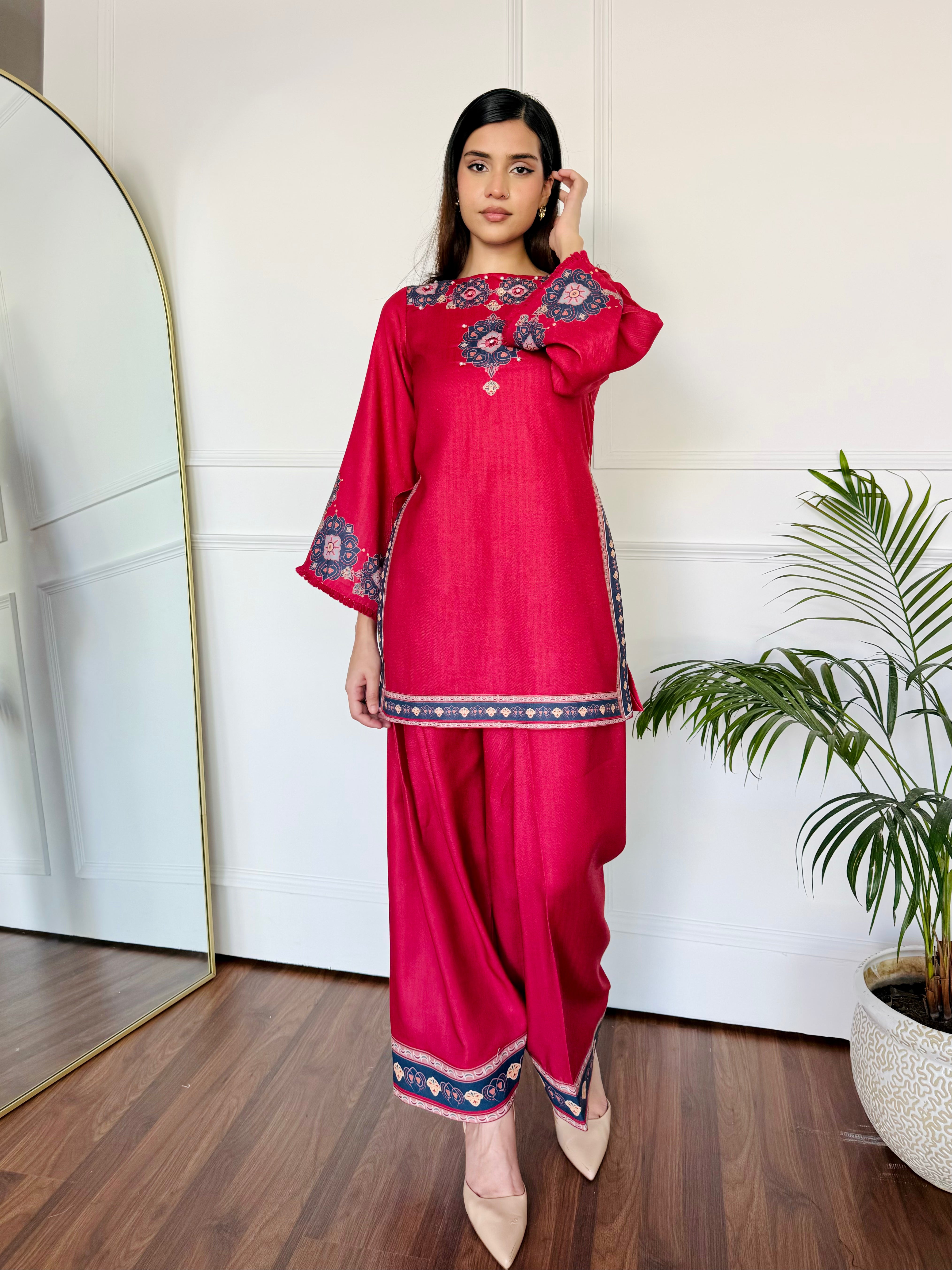 Ruby Radiance Kurta Set