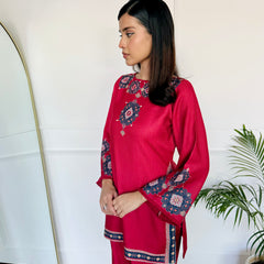 Ruby Radiance Kurta Set