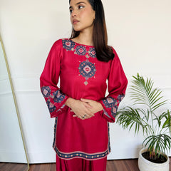 Ruby Radiance Kurta Set