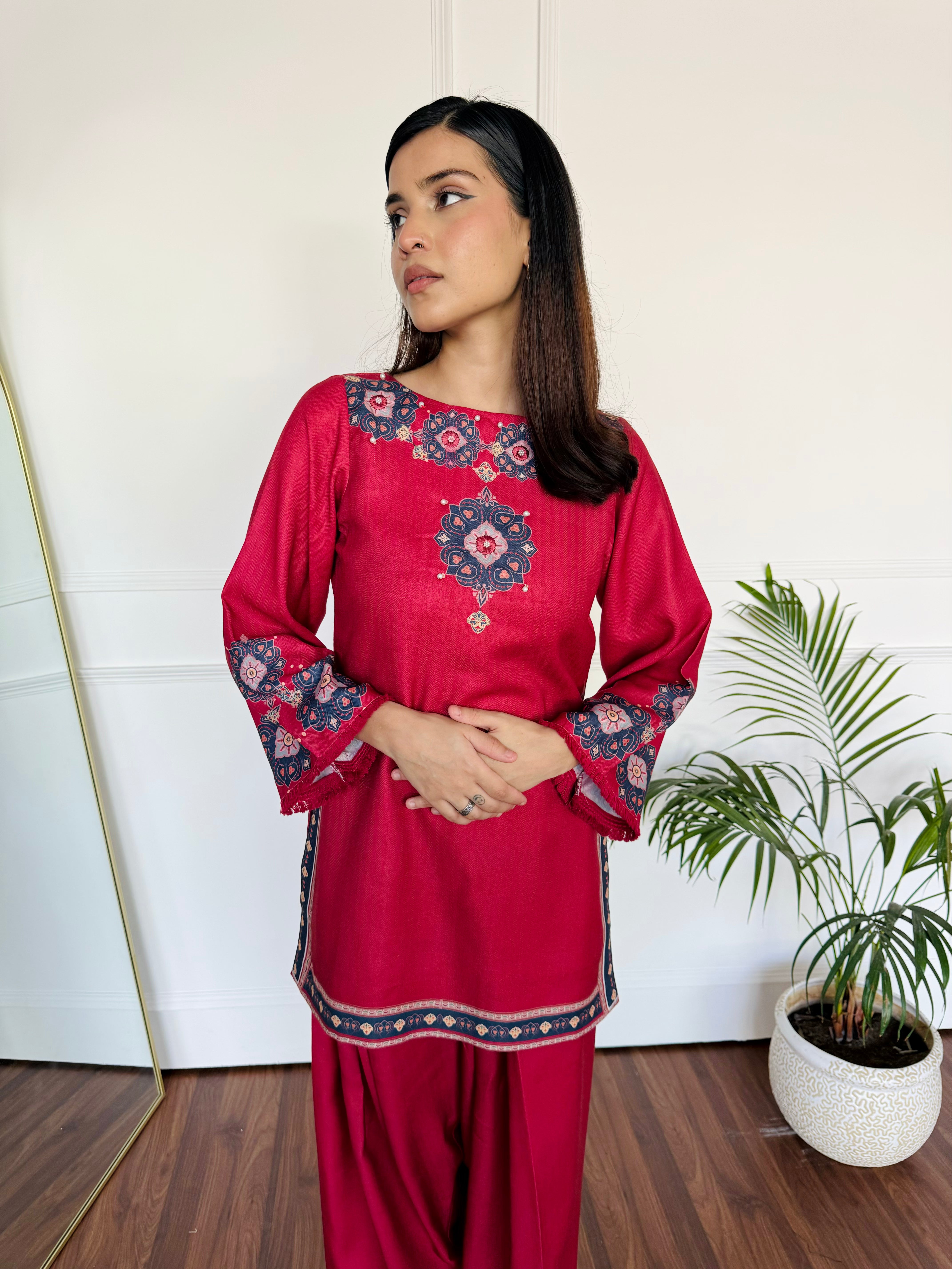Ruby Radiance Kurta Set