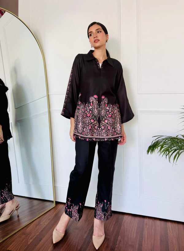 Bold Black Kurta Set