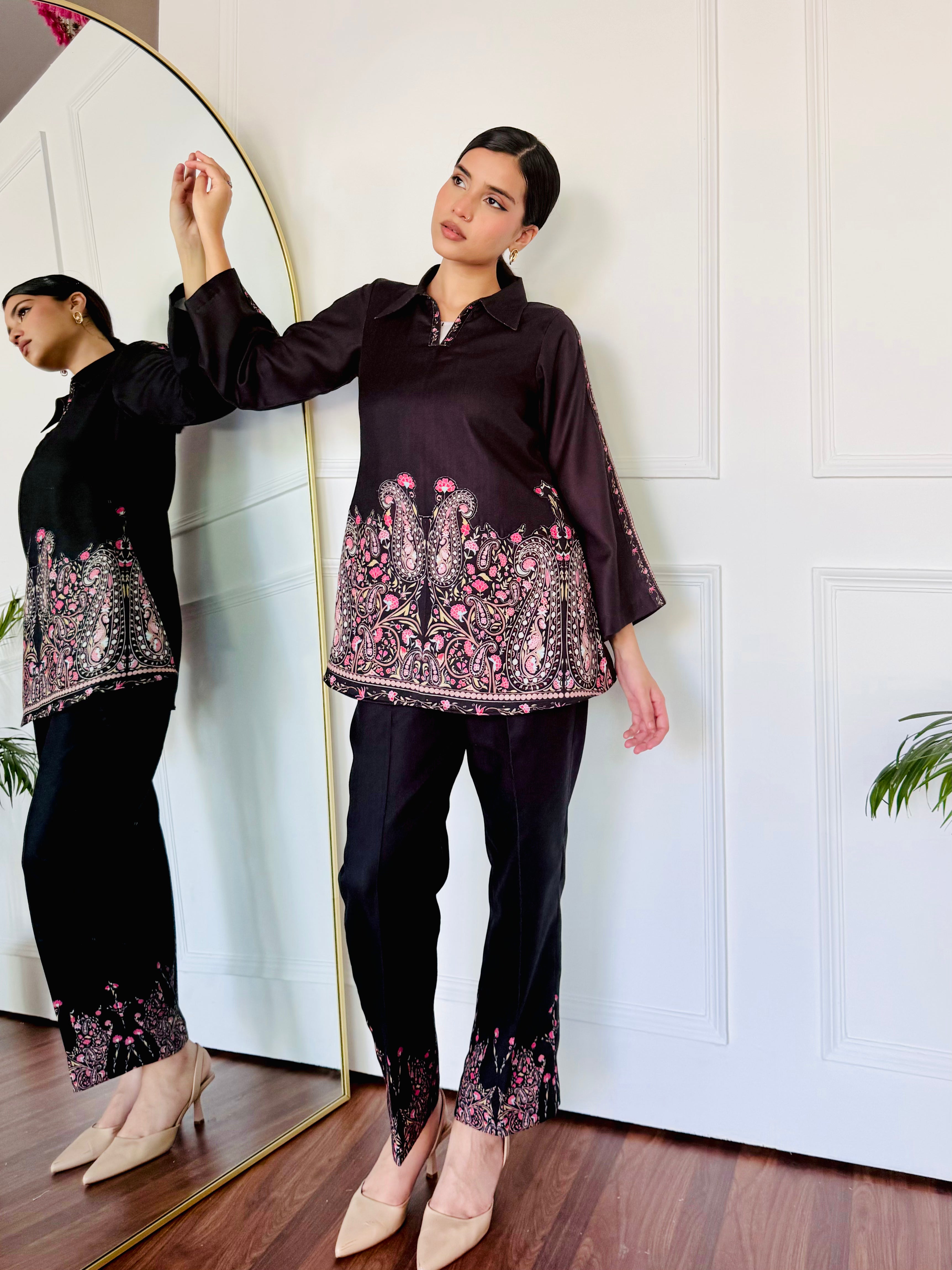 Bold Black Kurta Set