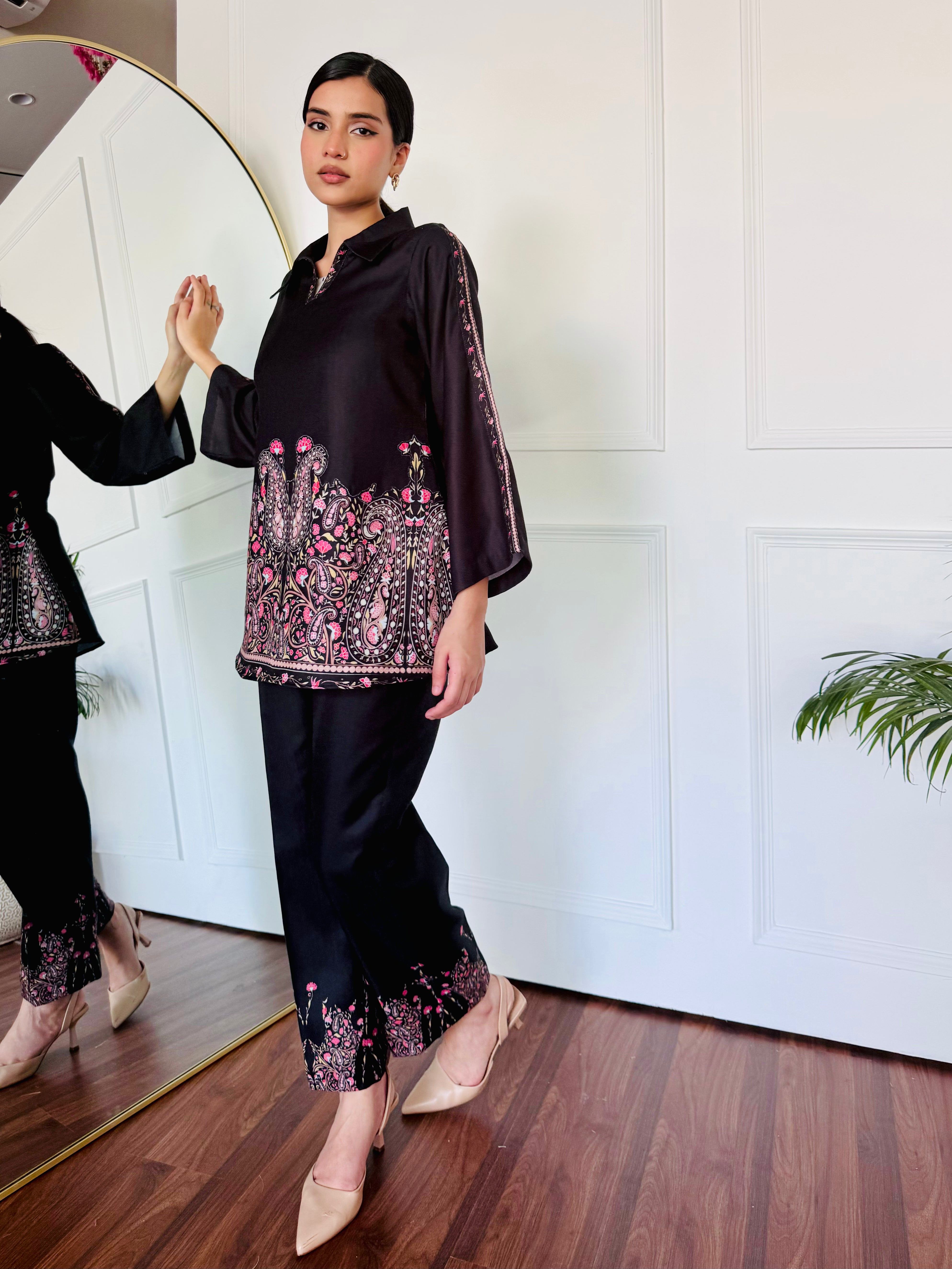Bold Black Kurta Set