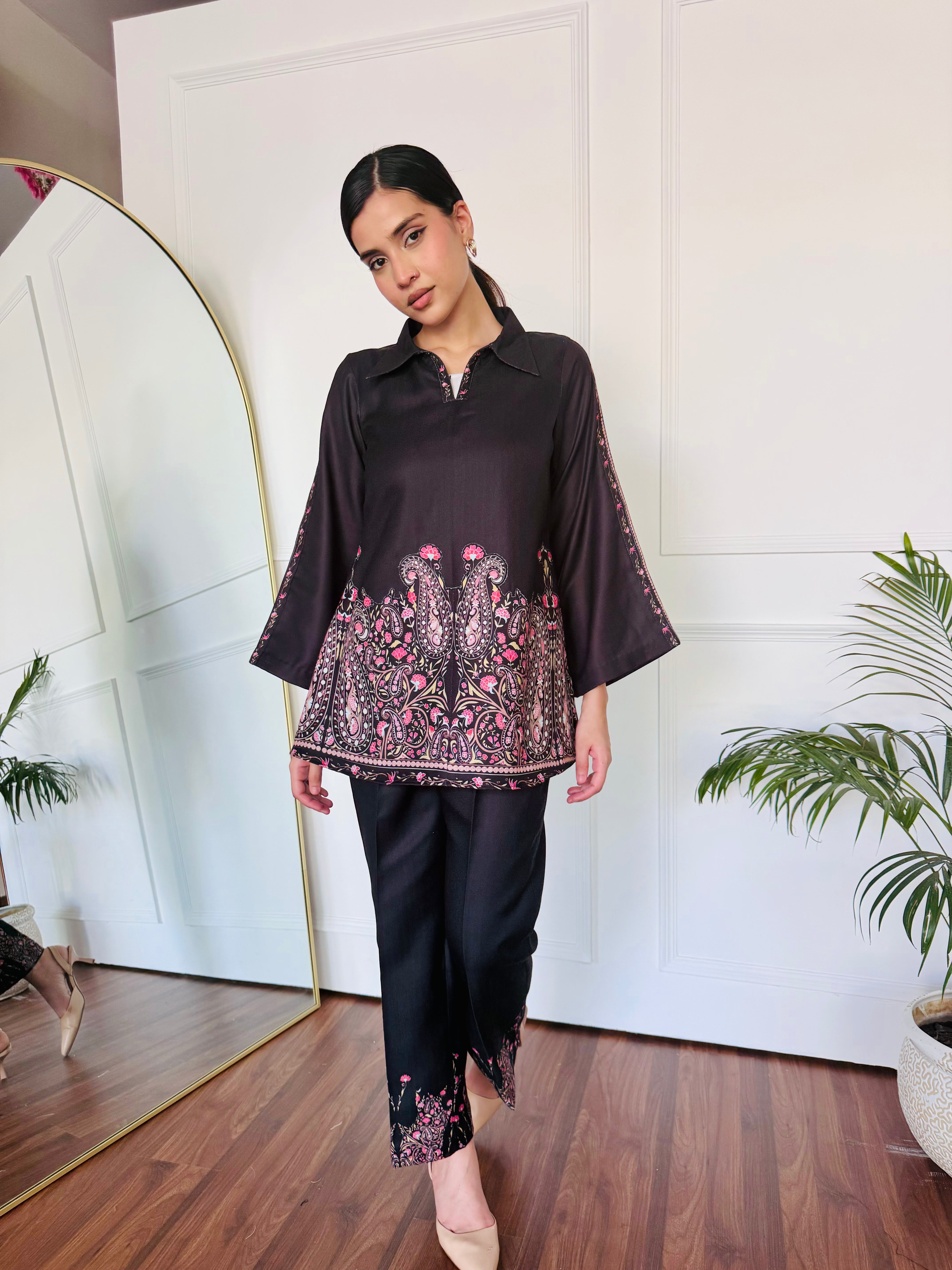 Bold Black Kurta Set