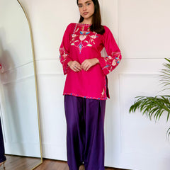 Pink & Purple Farshi Salwaar Set