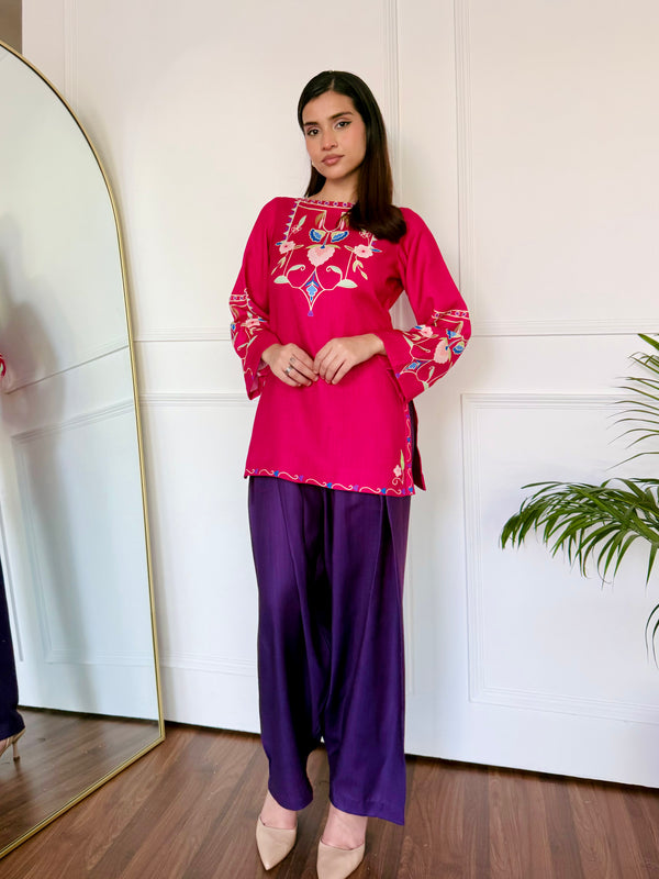 Pink & Purple Farshi Salwaar Set