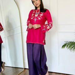 Pink & Purple Farshi Salwaar Set