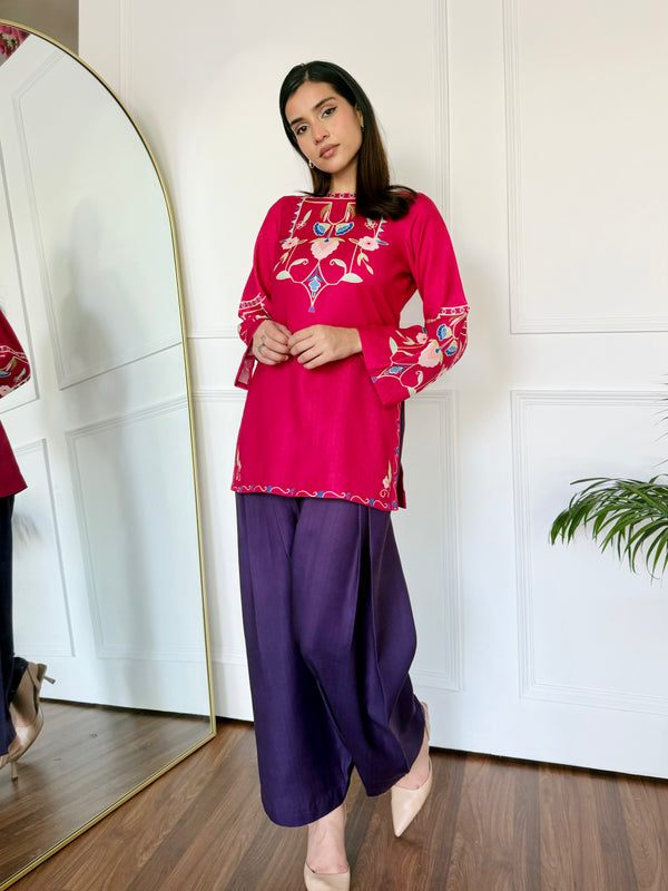 Pink & Purple Farshi Salwaar Set